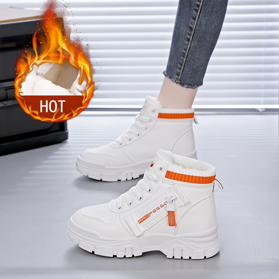 Women's Winter Insulated Snow Boots Faux Cover Platform Traction Waterproof