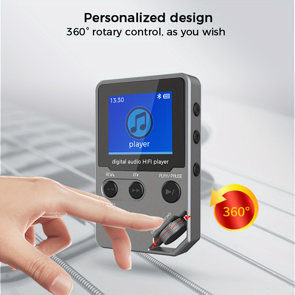 72GB High-Fidelity Lossless Music Player Wireless Zinc Alloy Compact with FM Radio Voice Recorder