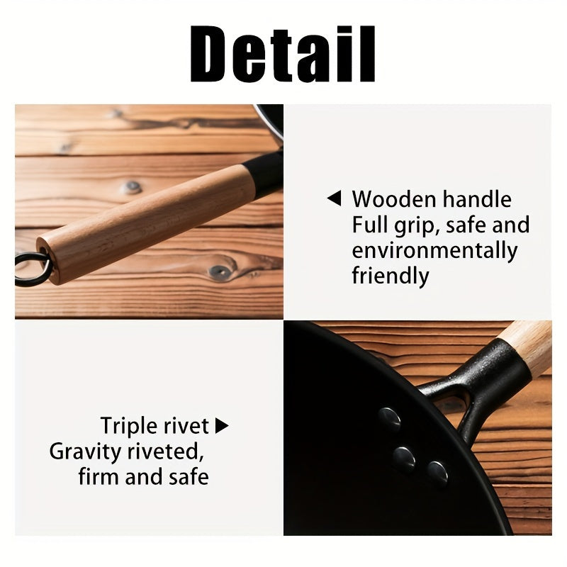 Cast Iron Dutch Oven Hammered Finish Non-Stick Versatile Round Casserole Durable Cookware