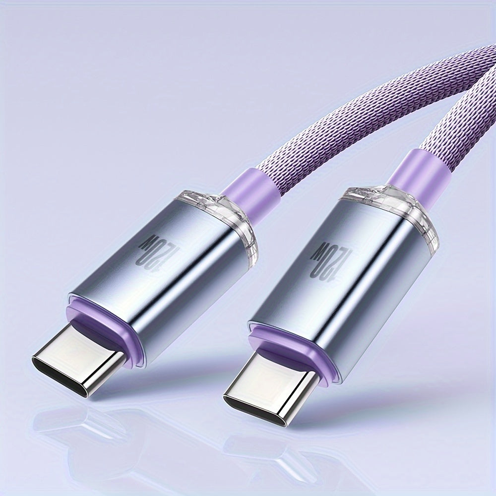 USB-C to USB-C Fast Charging Cable 120W 6A Data Sync Flat PVC for Android Devices