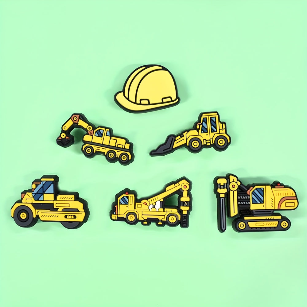 Unisex Plastic Crane Excavator Shoe Charms 15pcs DIY Garden Sandal Accessories
