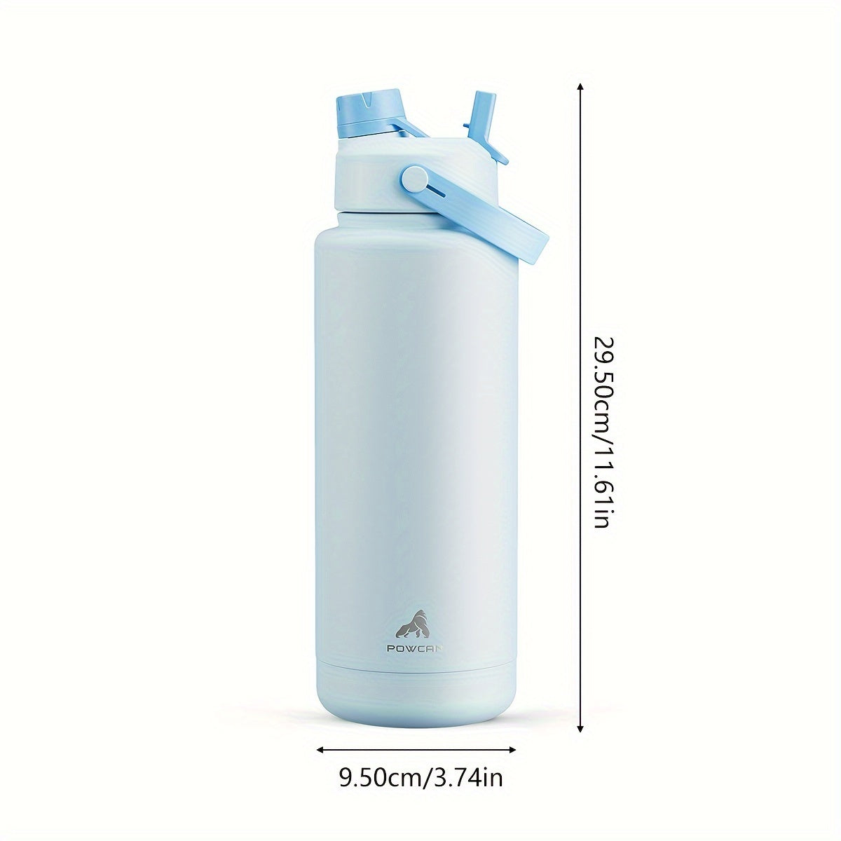 40oz Stainless Steel Water Bottle with 2-in-1 Straw and Spout Lid Leak-Proof BPA-Free for Sports Gym Travel