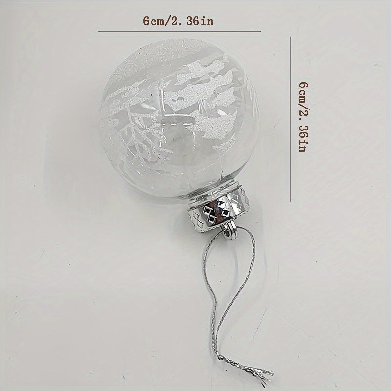 Juego de 6 adornos de bolas de Navidad pintadas de 5.99cm para decorar