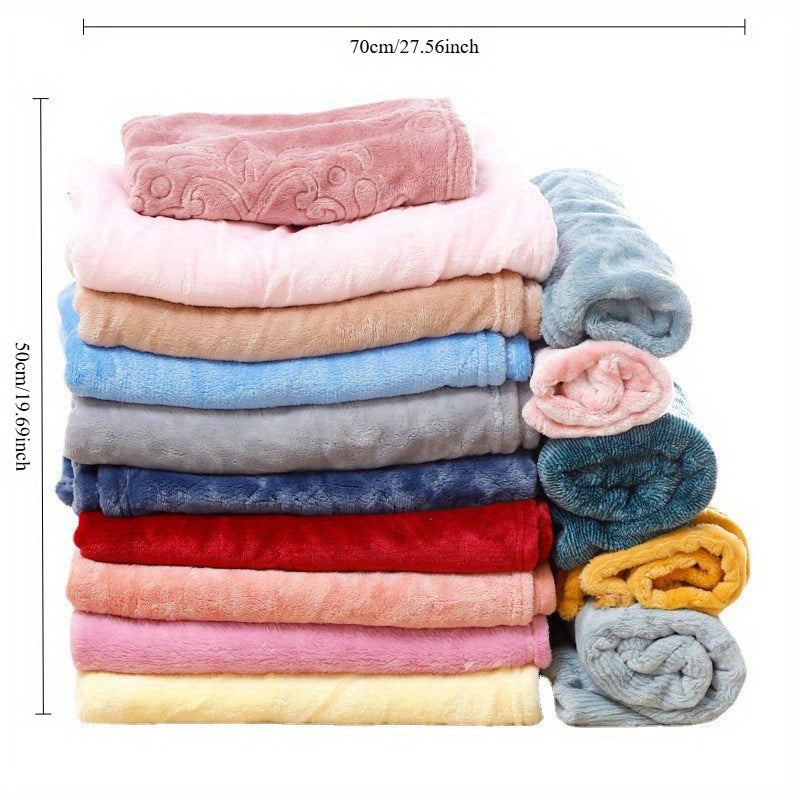 Soft Plush Coral Fleece Throw Blanket for Couch Bed Travel Gift