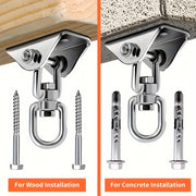 5-ta dona zang'arsiz po'latdan yasalgan osma to'plami, zang'insiq tutqichlar bilan, tavan montaji uchun, hamak va osma uchun asbob-uskunalar