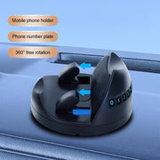Universal Waterproof ABS Car Mount With Rotatable 360° & Number Plate Display