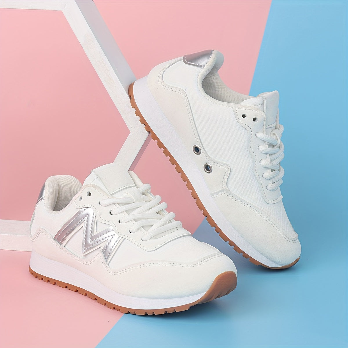 Kids Boys Girls Sneakers Low Top Lace-up Sports Shoes Blue Green Silver PU Lightweight Comfortable