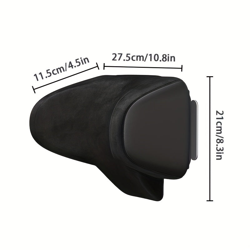 Almohada ajustable para cuello de coche, espuma viscoelástica negra, soporte para la cabeza, para el asiento delantero