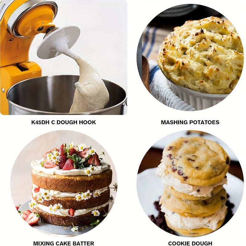 White Aluminum Flex Edge Beater for 4.5 and 5 Qt Tilt-Head Stand Mixers Compatible with KSM150 KSM90 K45 KSM5 KSM500