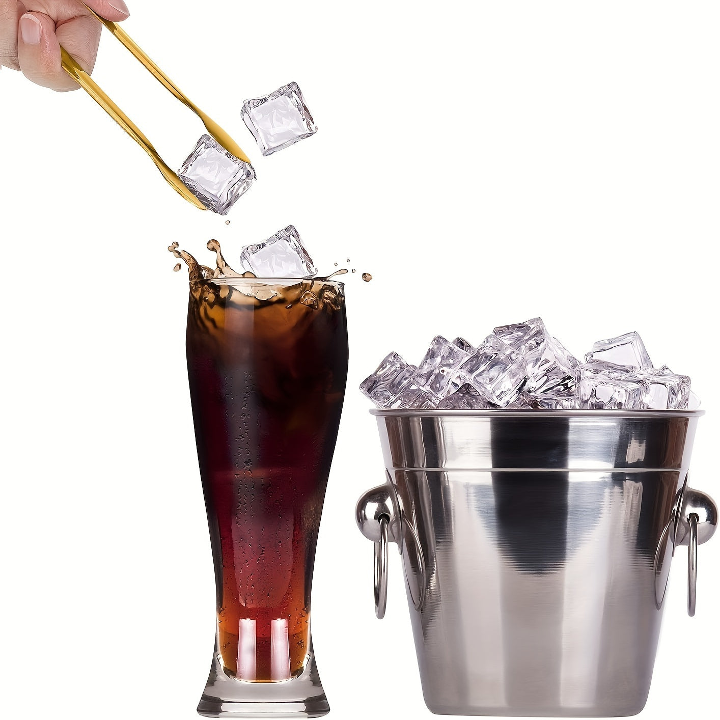 Set of 6 Stainless Steel Mini Serving Tongs for Appetizers, Sugars, and Ice