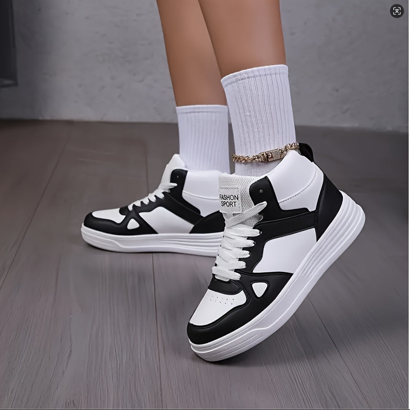Women’s High-Top Sneakers Lightweight Casual Shoes with Soft Fabric Lining