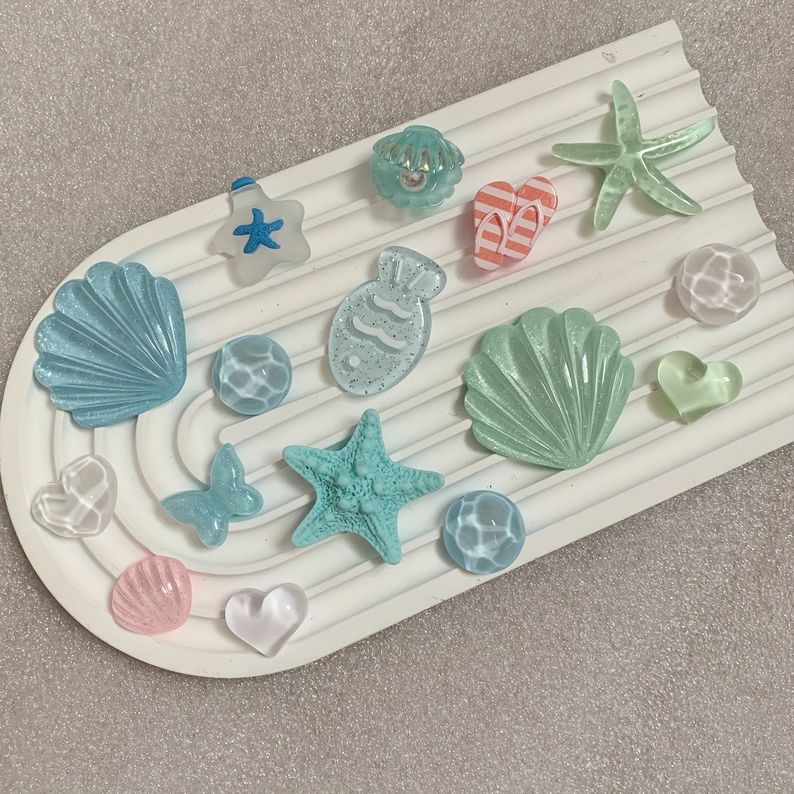16pcs Set Summer Shoe Decorations Sandal Shell Starfish Fish Butterfly DIY Accessories
