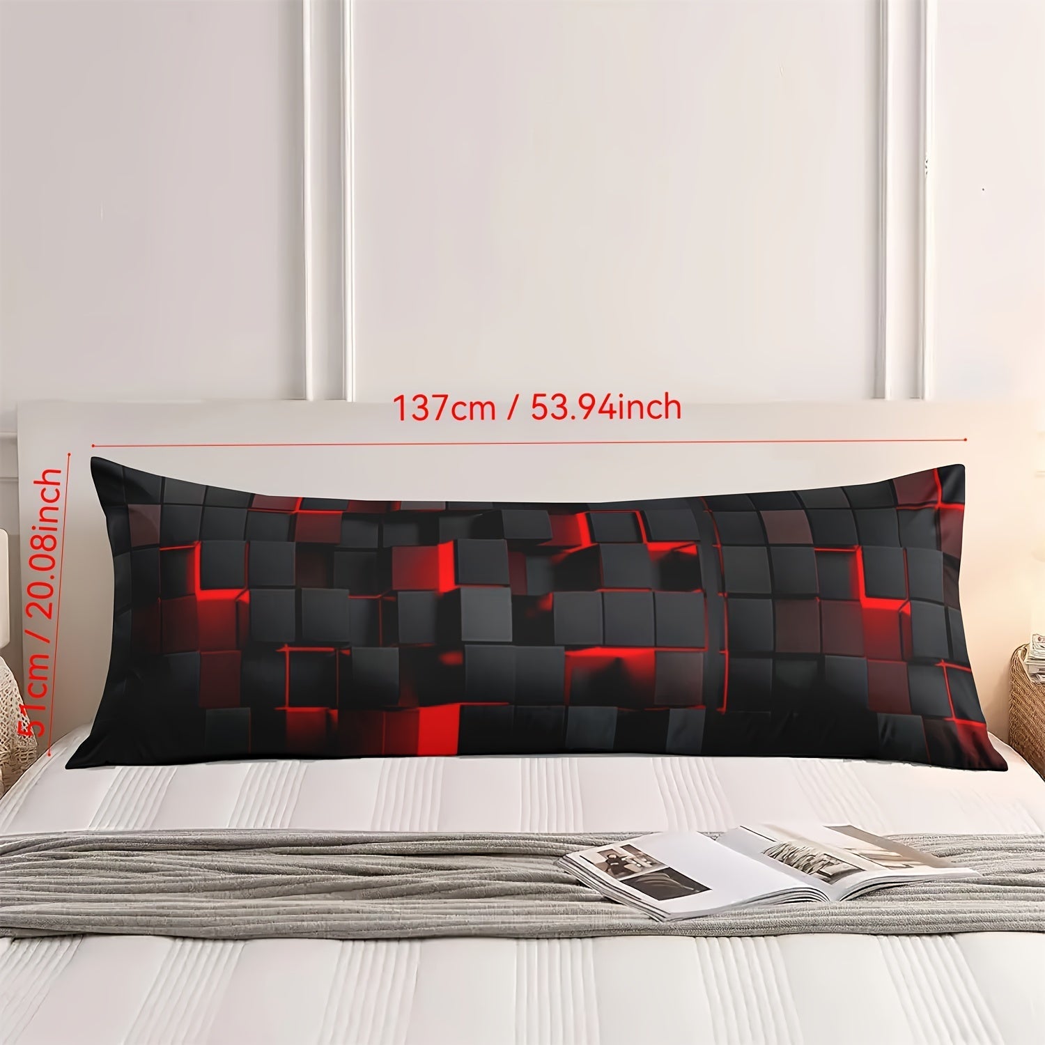 Polyester Geometric Pattern Pillowcase for Body Pillow Soft and Washable