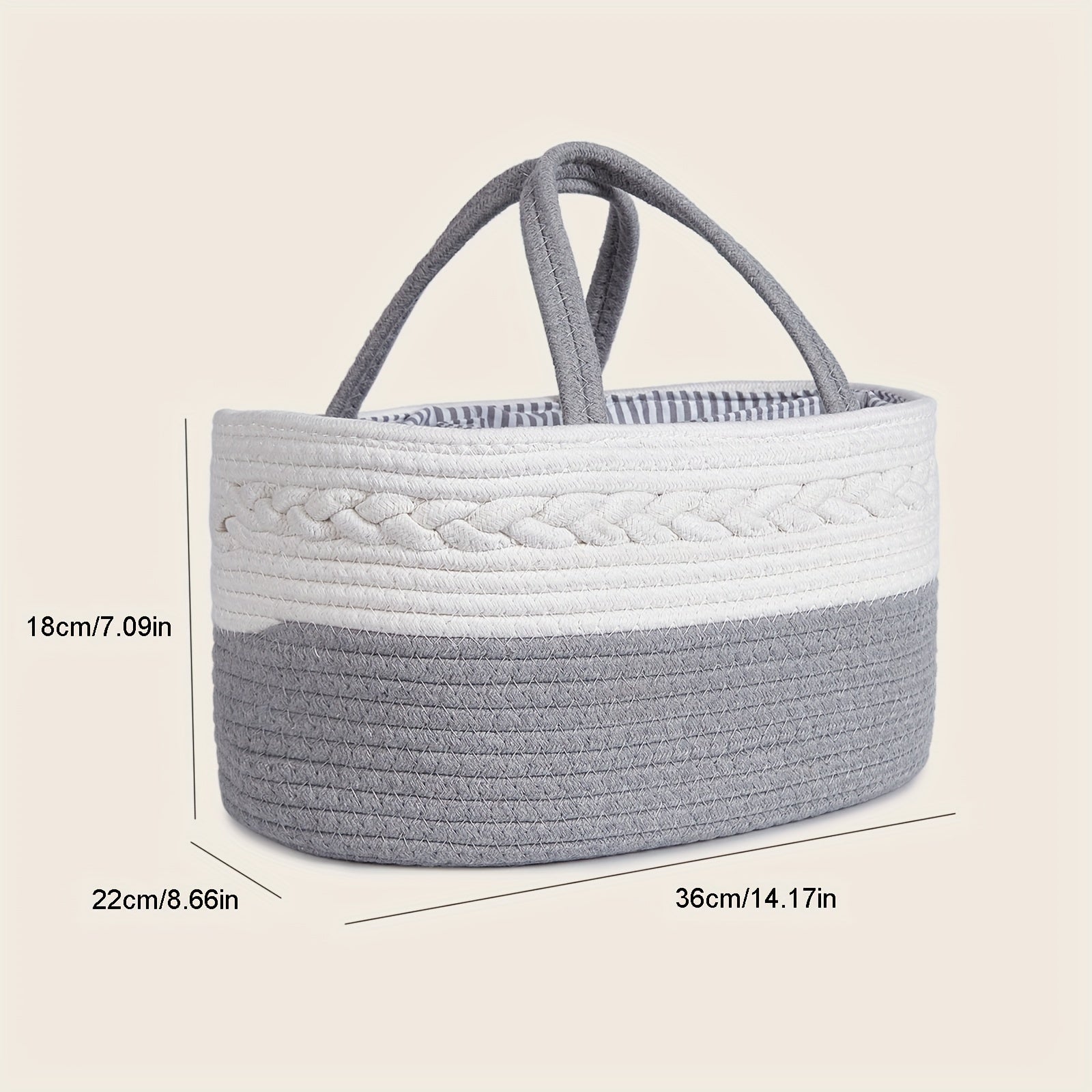 Woven Tote Bag for Moms Large Portable Storage Organizer