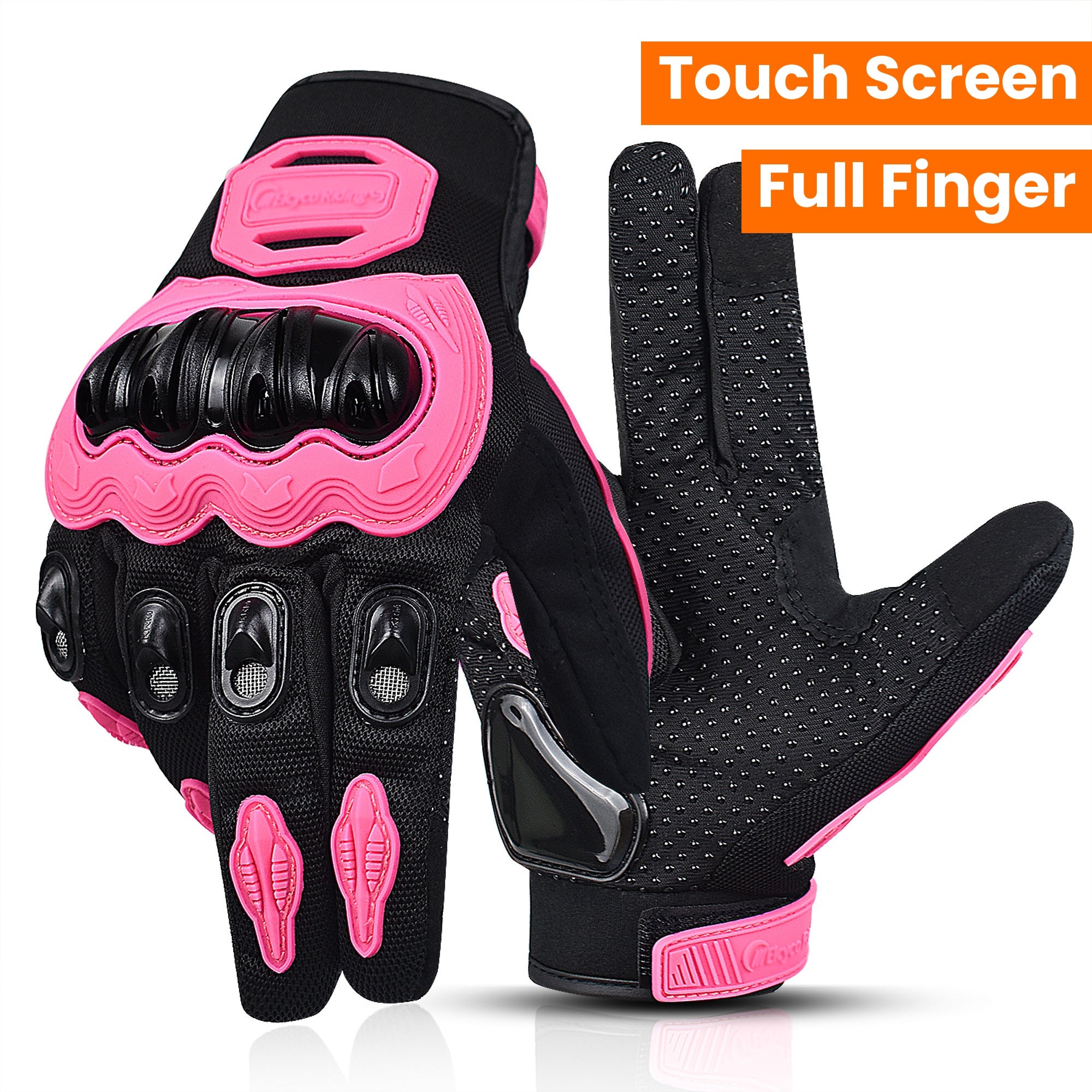 Women's Touch Screen Motorcycle Gloves Full Finger Summer Dirt Bike Riding Gloves