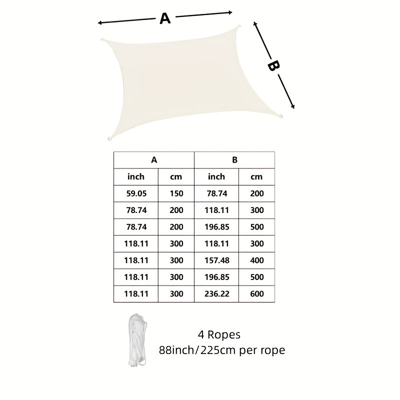 UV himoyasi quyosh soyasi 300D Oksford matosidan tayyorlangan, sovutish ta'siri bilan, mustahkam va nafas oladigan soyabon, patio, bog' va basseyn qirg'og'i uchun, suv o'tkazmaydigan emas, qora rangda.