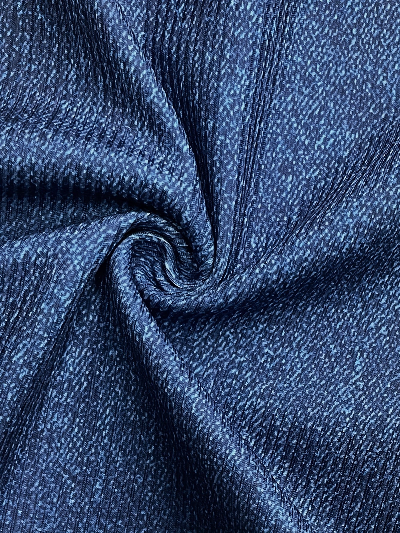 Plus Size Denim Print High-Waisted Stretch Jogger Pants for Women