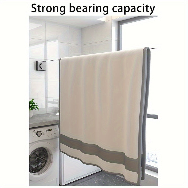 Square Clothesline with 4.8m Wire Rope for Home Bathroom Balcony