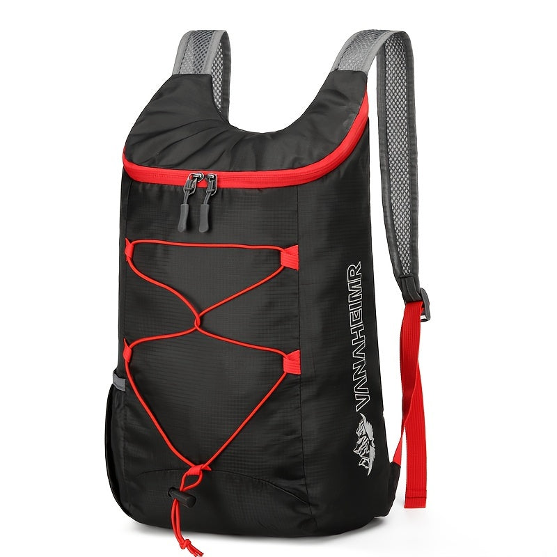 Mochila deportiva impermeable de nylon para hombres para senderismo, viajes al aire libre, plegable y ligera