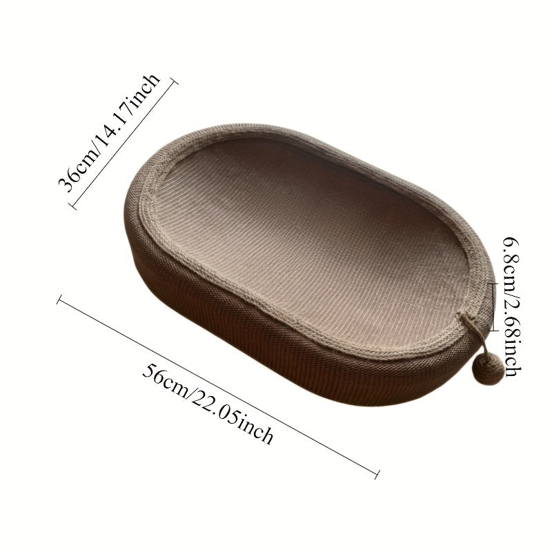 Ivory Cat Scratching Board and Bed Combo with Durable Scratch Mat and Play Ball