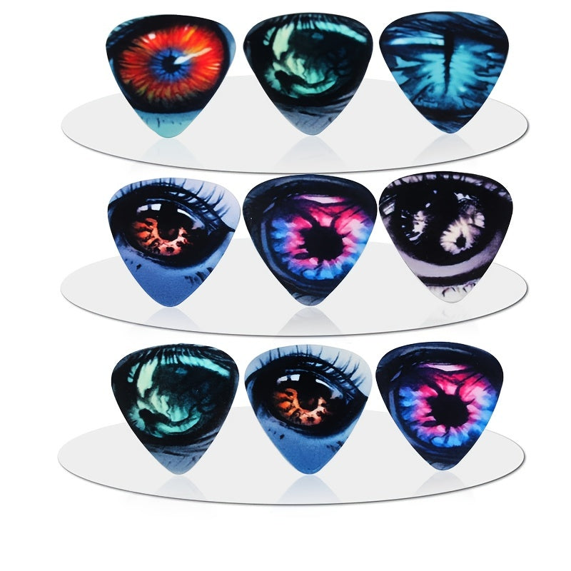 10 Colorful Cartoon Zombie Guitar Picks PVC 0.46/0.71/1.0mm for Acoustic Bass Ukulele