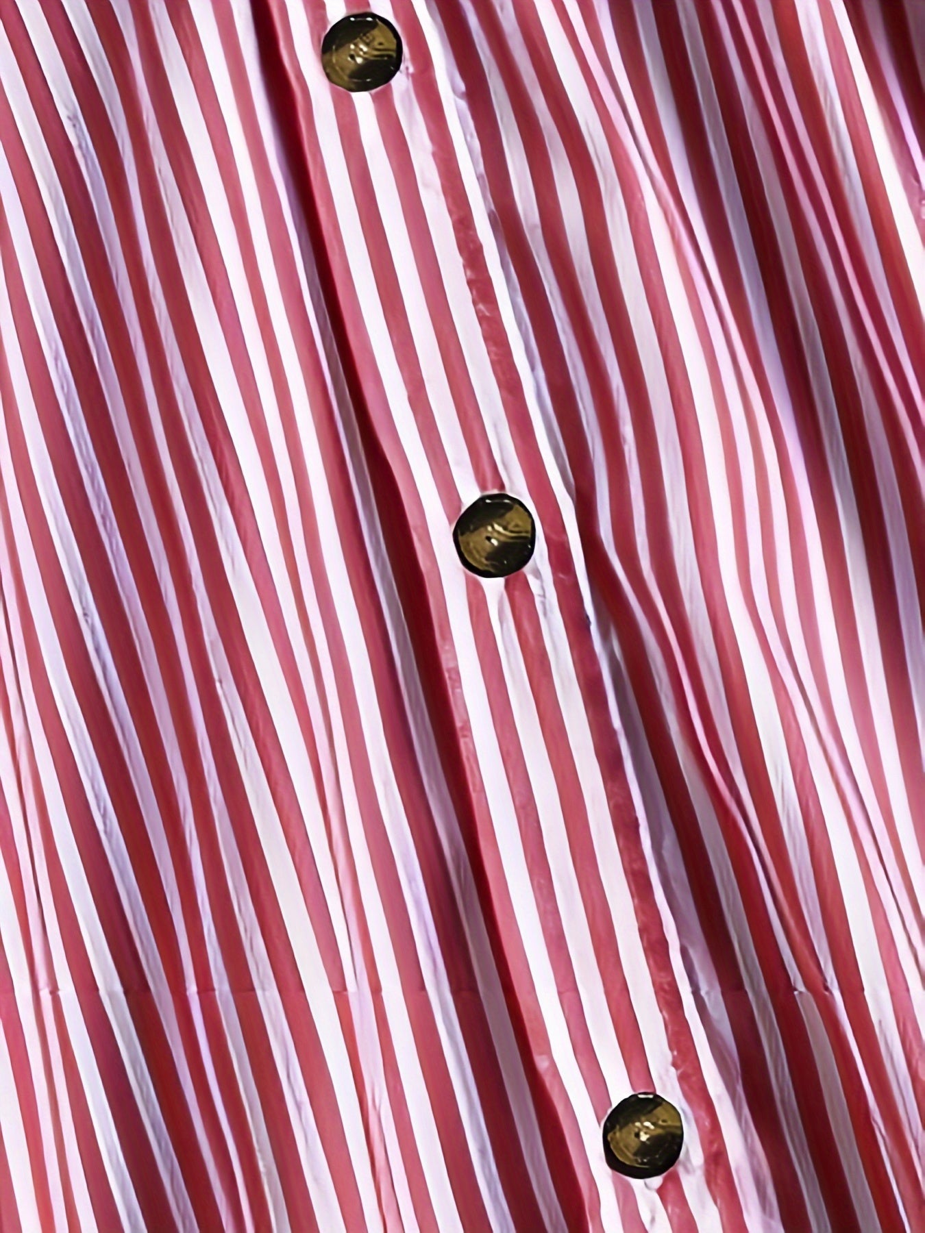 Women's Plus Size Striped Button-Up Shirt Long Sleeve Casual Blouse