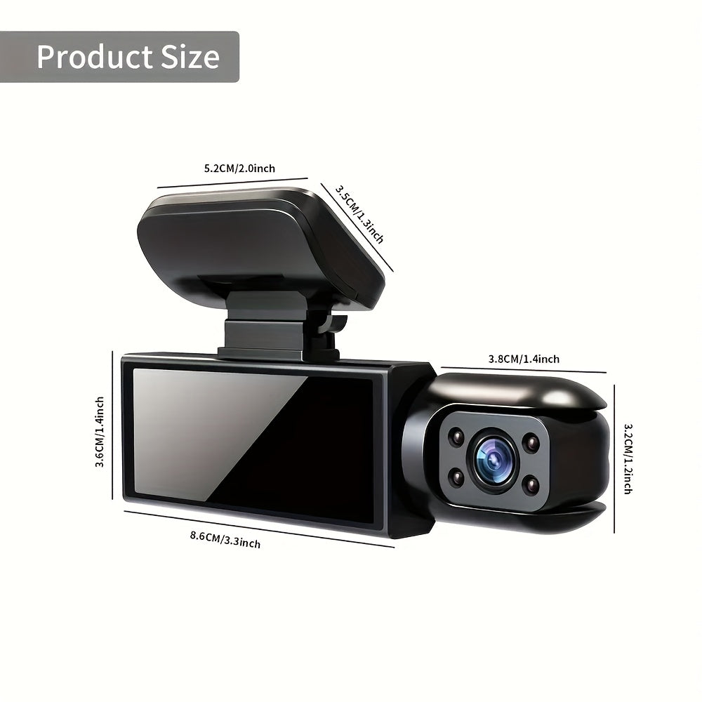 Vehicle Dash Cam 1080P Night Vision 64GB Memory Card Wide-Angle Parking Monitor