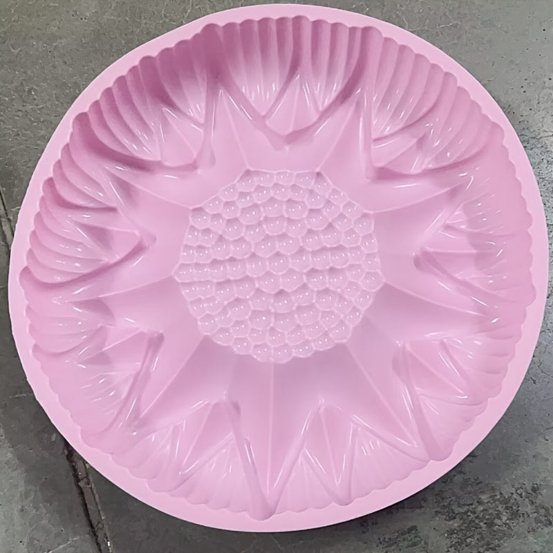 Large Silicone Sunflower-Shaped Pastry Cake Mold 26cm Baking Kitchen Accessory