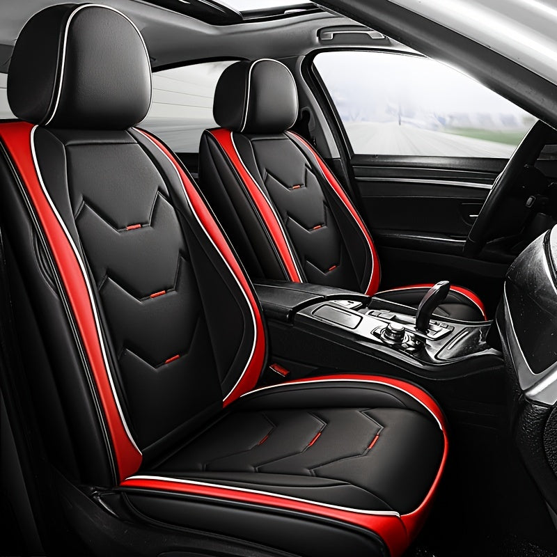 Universal Car Seat Cover PU Leather Cushions Protector for Four Seasons