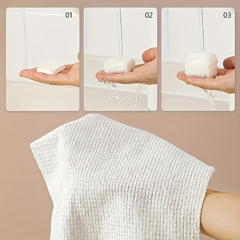 Сжатые туристические полотенца для лица, упаковка 7/14, утолщённые одноразовые очищающие салфетки