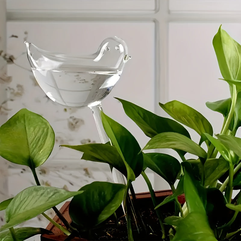 Set of 5 Transparent Bird-Shaped Self-Watering Spikes for Home Gardening and Balcony Succulents