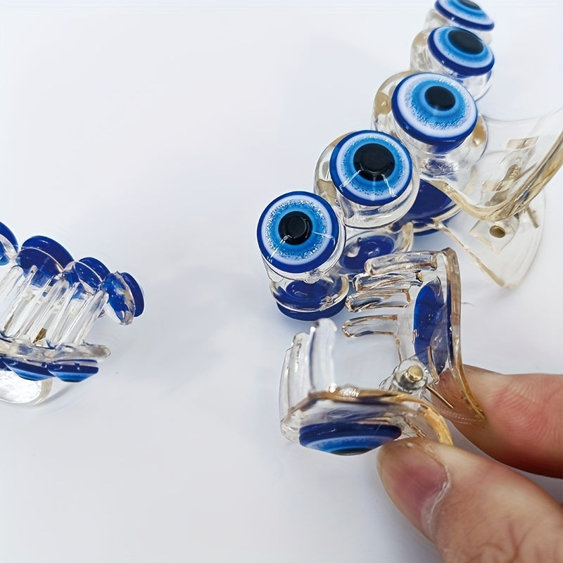 Set of 3 Non-Slip Evil Eye Hair Claws for Ponytails Hair Accessories