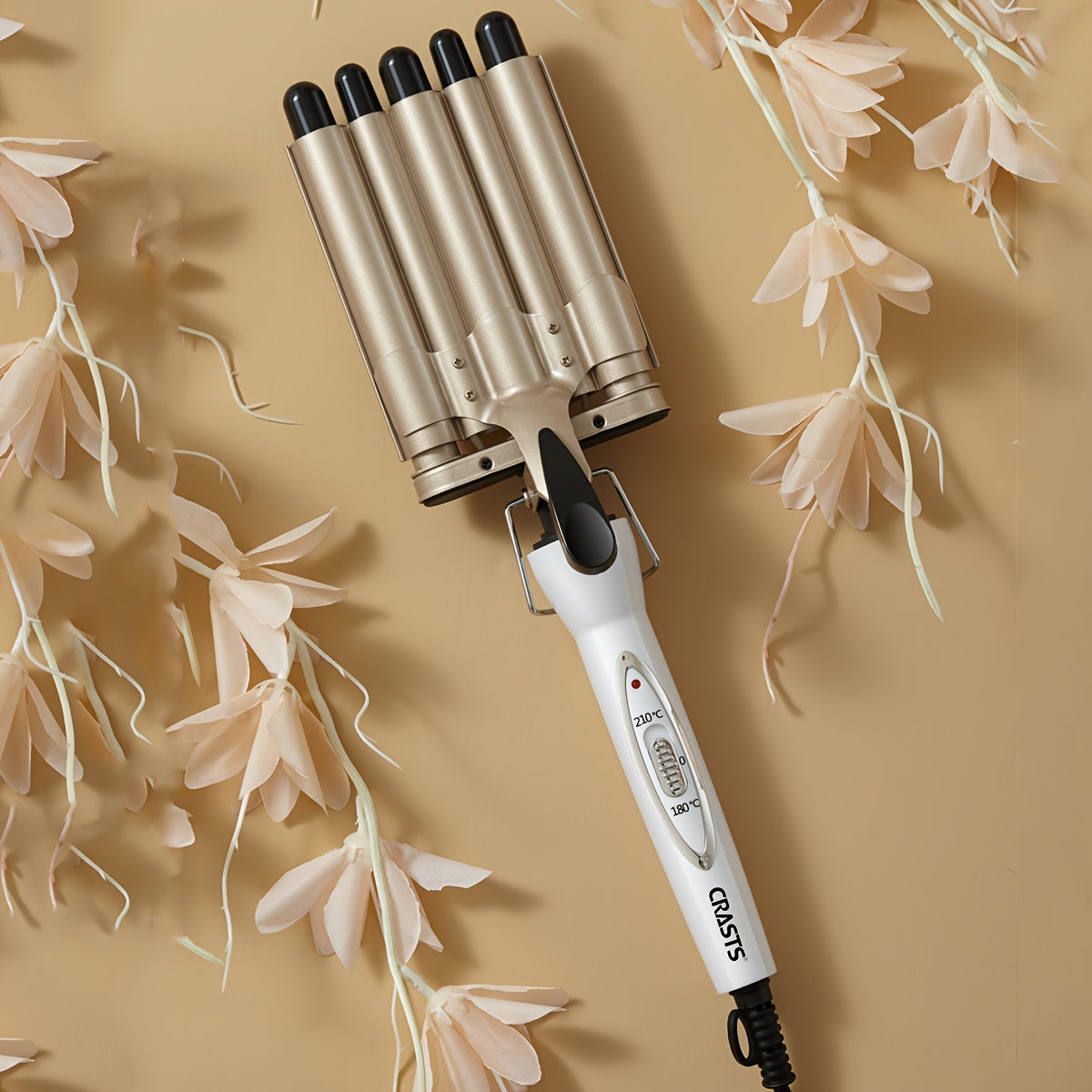 Plancha de pelo rizado con barril grande de 25mm para cabello ondulado unisex control de temperatura