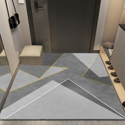 Mexanika bilan tayyorlangan eshik matosi, sirpanmaydigan, yuviladigan, Gingham naqshli, yashash xonasi uchun