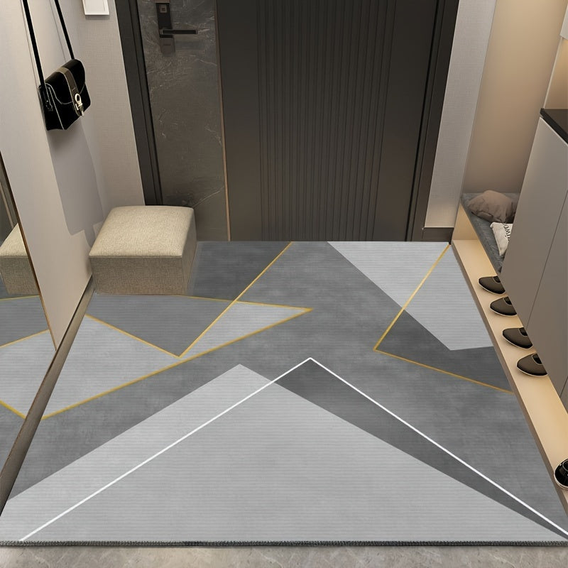 Mexanika bilan tayyorlangan eshik matosi, sirpanmaydigan, yuviladigan, Gingham naqshli, yashash xonasi uchun