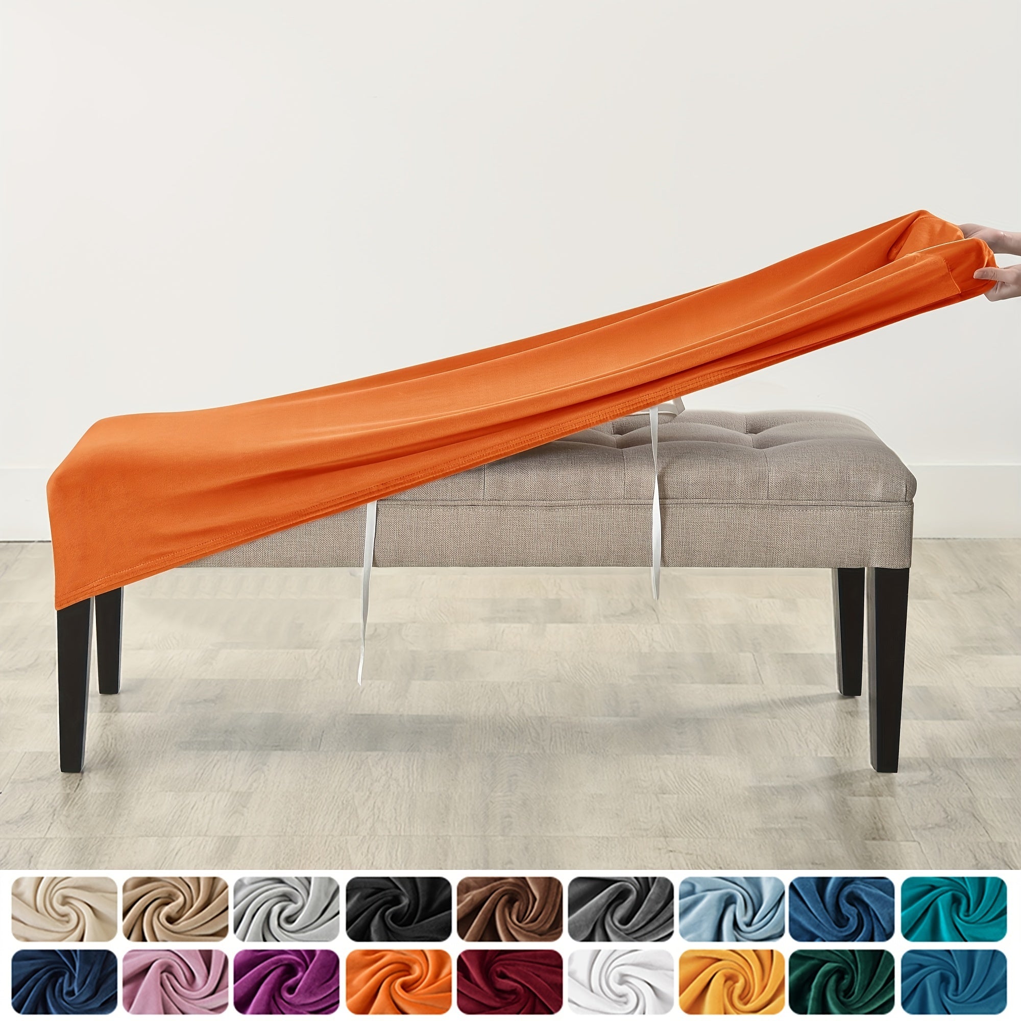 Washable Removable Stretch Bench Cover for Spills and Stains Protection