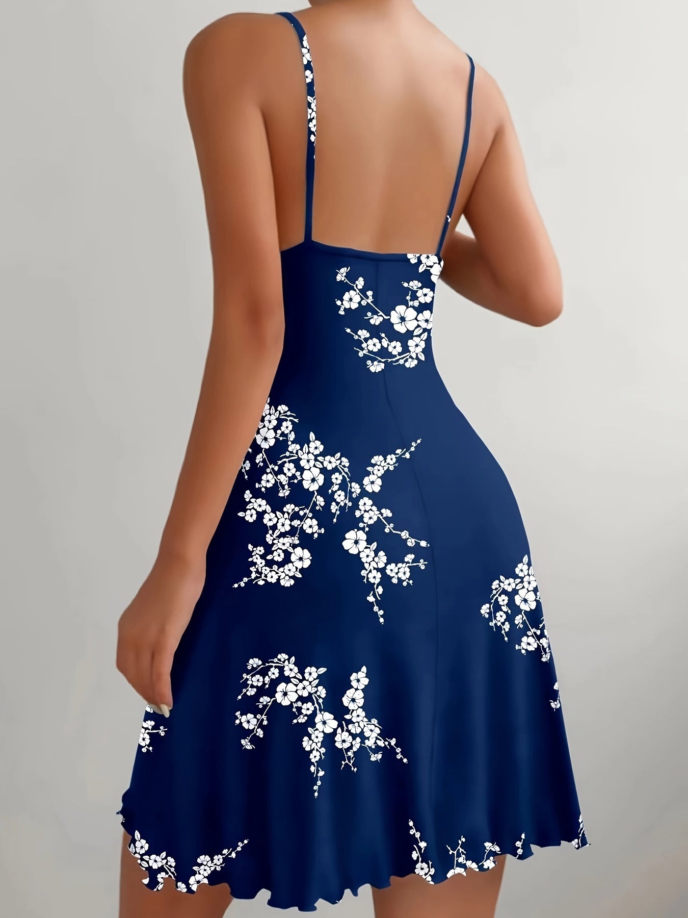 Women's Elegant Casual Dresses Polyester Spaghetti Strap Print All-Season