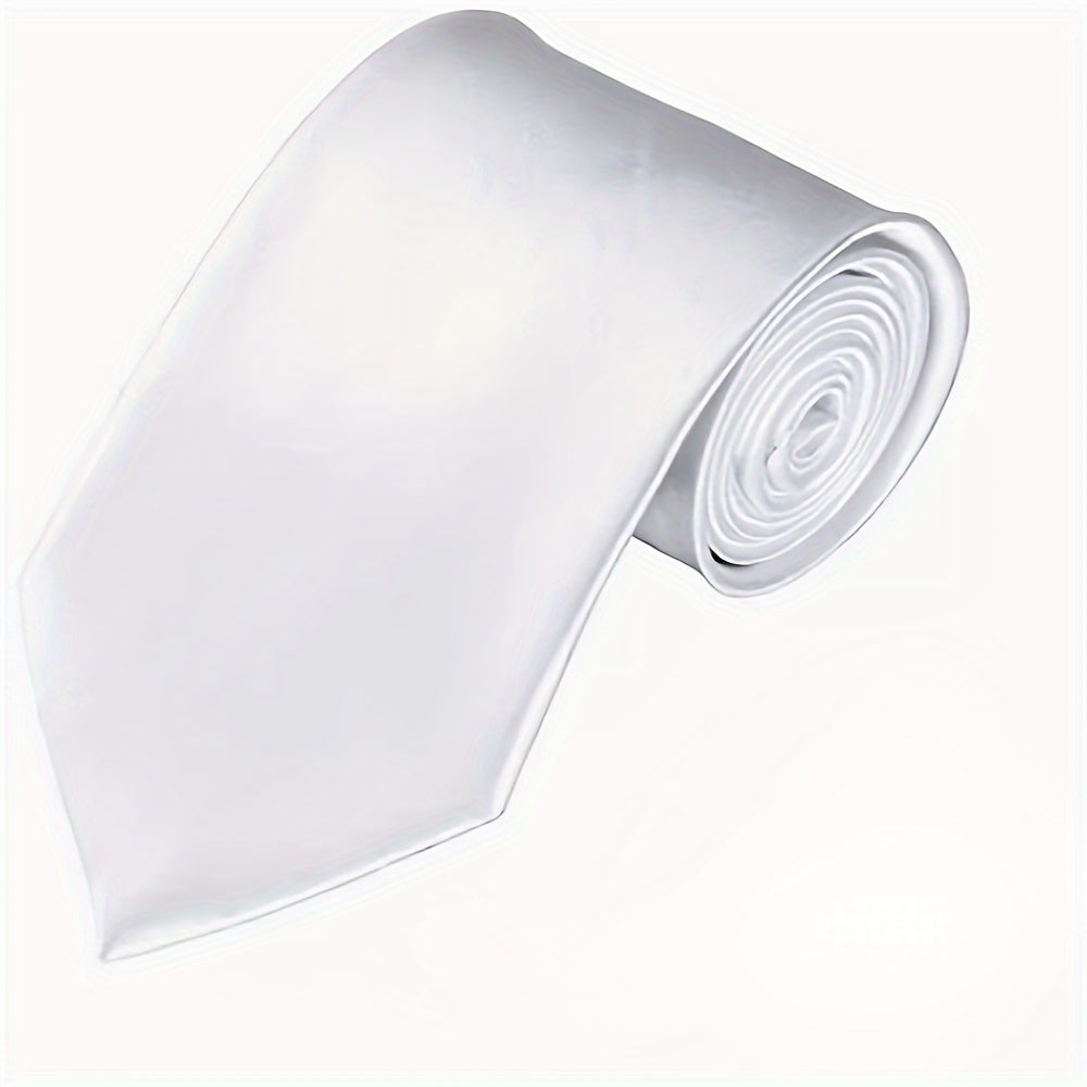 Oq rangli, burgundy va ko'k rangli erkaklar uchun 8 sm kenglikdagi to'liq rangli galstuklar, to'ylar va sovg'alar uchun