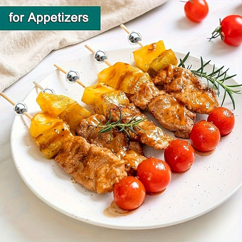 Bir martalik meva tishlari kokteyllar, snacks va ziyofat taomlari uchun, 100 dona