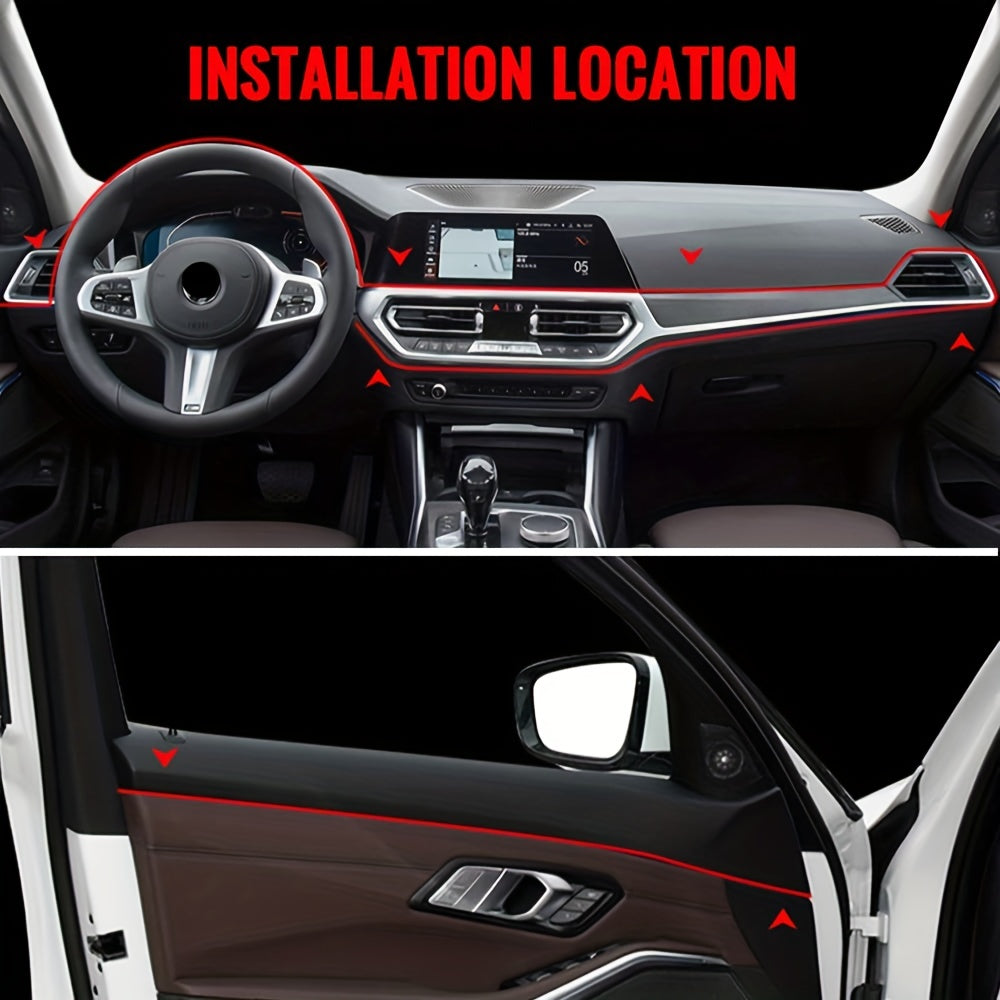 Car Interior LED Strip Flexible Neon Light Universal Auto Ambient Lamp 12V