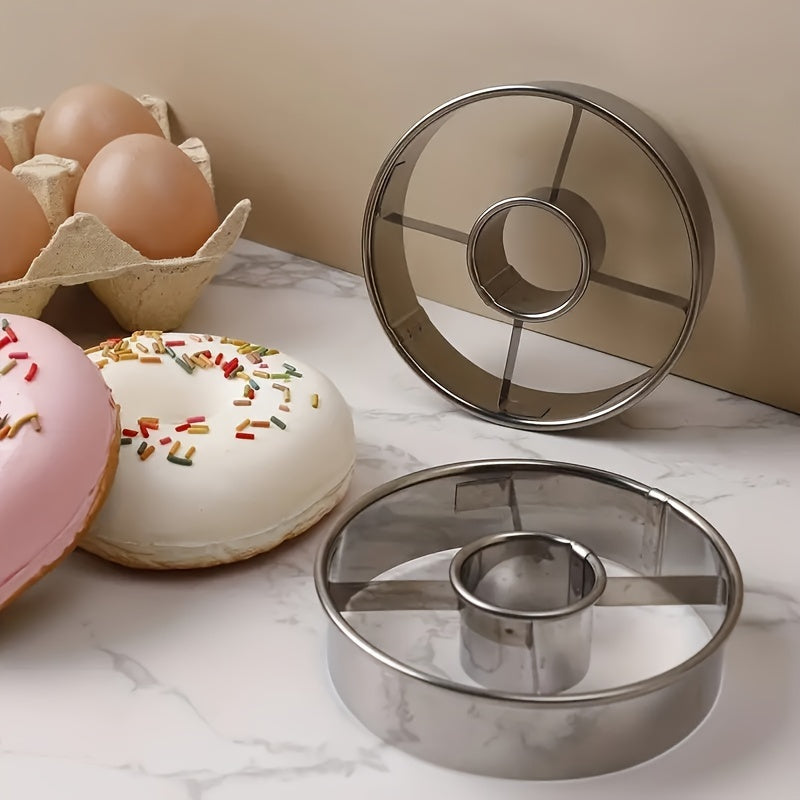 Stainless Steel Donut Cutters Set for Baking Cookies Cakes and Pastries