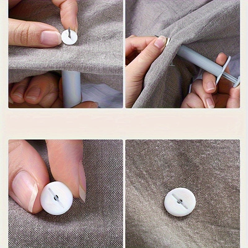 Soft Silicone Quilt Clips Set with 24 Covers and 200 Needles for Bed Bedding