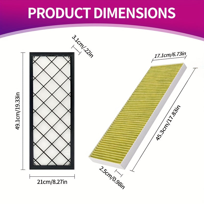 4Pcs HEPA Cabin Air Filters with Activated Carbon for Tesla Model Y