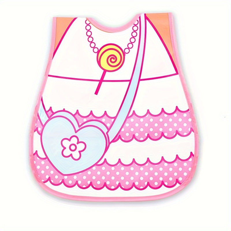 Waterproof Baby Bib for Boys and Girls with Snap Closure and Dirt-Resistant Pockets