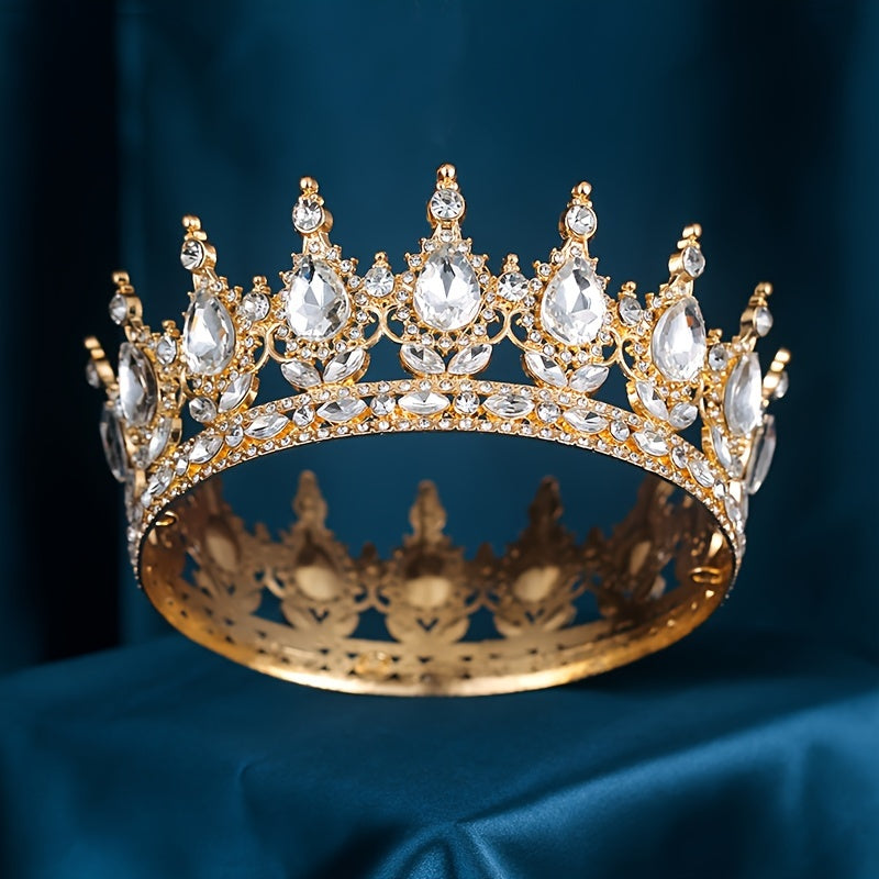 Rhinestone Tiara for Women Wedding Prom Bridal Hair Accessory Elegant Crown