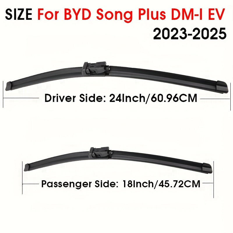 Car Wiper Blades Pair For Front Windshield 60.96cm and 45.72cm Durable Clear