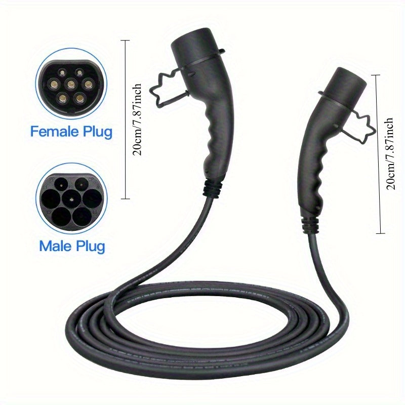Cable de carga para vehículo eléctrico 16A/32A 5m Tipo 2 IEC 62196 Carga pública AC