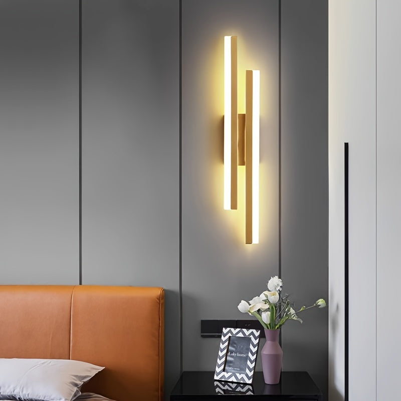 LED Wall Sconce Flush Mount Aluminum Shade 3000K Hardwired for Bedroom