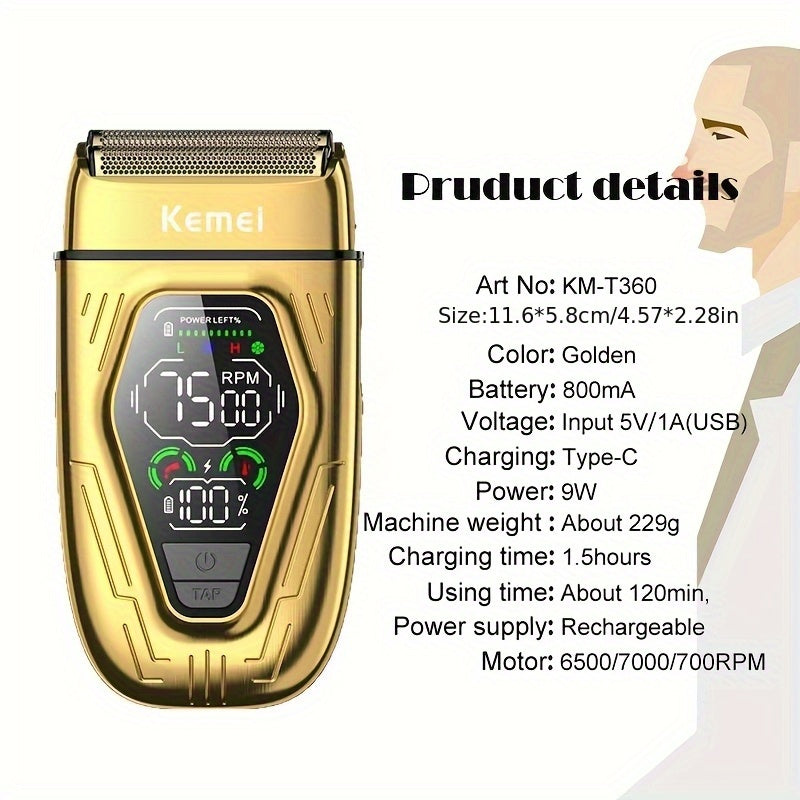Профессиональный набор для стрижки волос с возвратно-поступательной бритвой, масляной головкой машинки для стрижки и большой дисплейной машинкой для стрижки, отличный подарок.