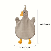Duck Hand Towel Kitchen Absorbent Quick Dry Machine Washable Modern Woven